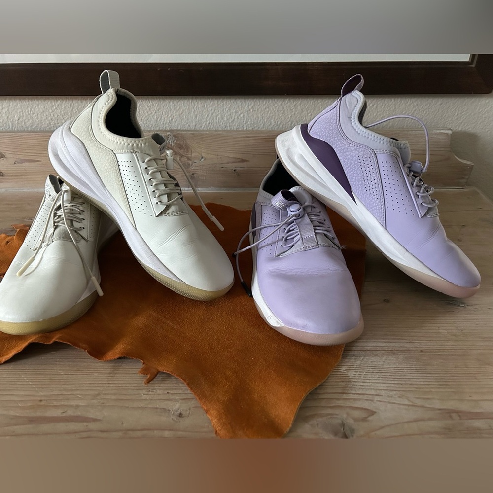 Women's Clove Healthcare Shoes - Off White and Lilac-Sz 8